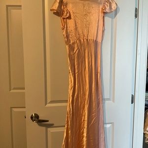 Peach 1930 evening dress